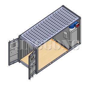 container blast blasting sandblasting shipping transportable