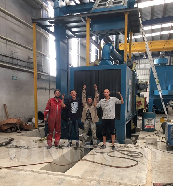 roller conveyor shot blasting machine delivered to Mexico