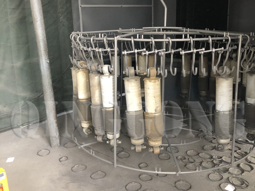 Shock absorber shot blasting machine, hanger shot blasting machine