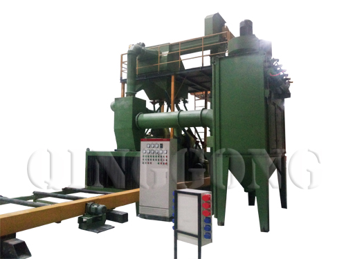 Auto steel tube roller conveyor shot blasting machine of abrasive removal