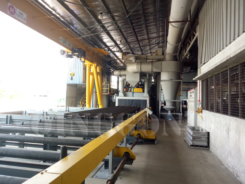 Steel plate shot blasting & painting line