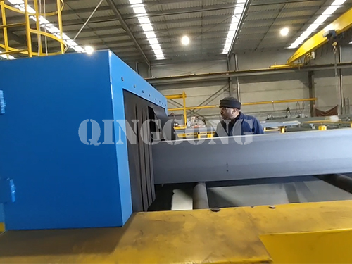 Steel beam roller conveyor shot blasting machine