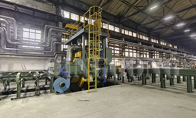 Roller Conveyor Shot Blasting Machine was commissioned at the customer's factory in Russia