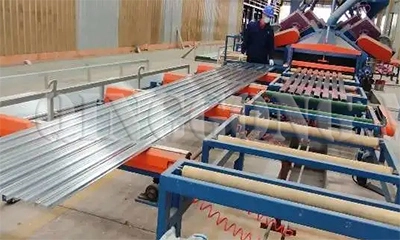 Aluminium profile roller conveyor shot blasting machine